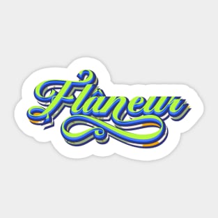 Flaneur | Floral Typography Sticker